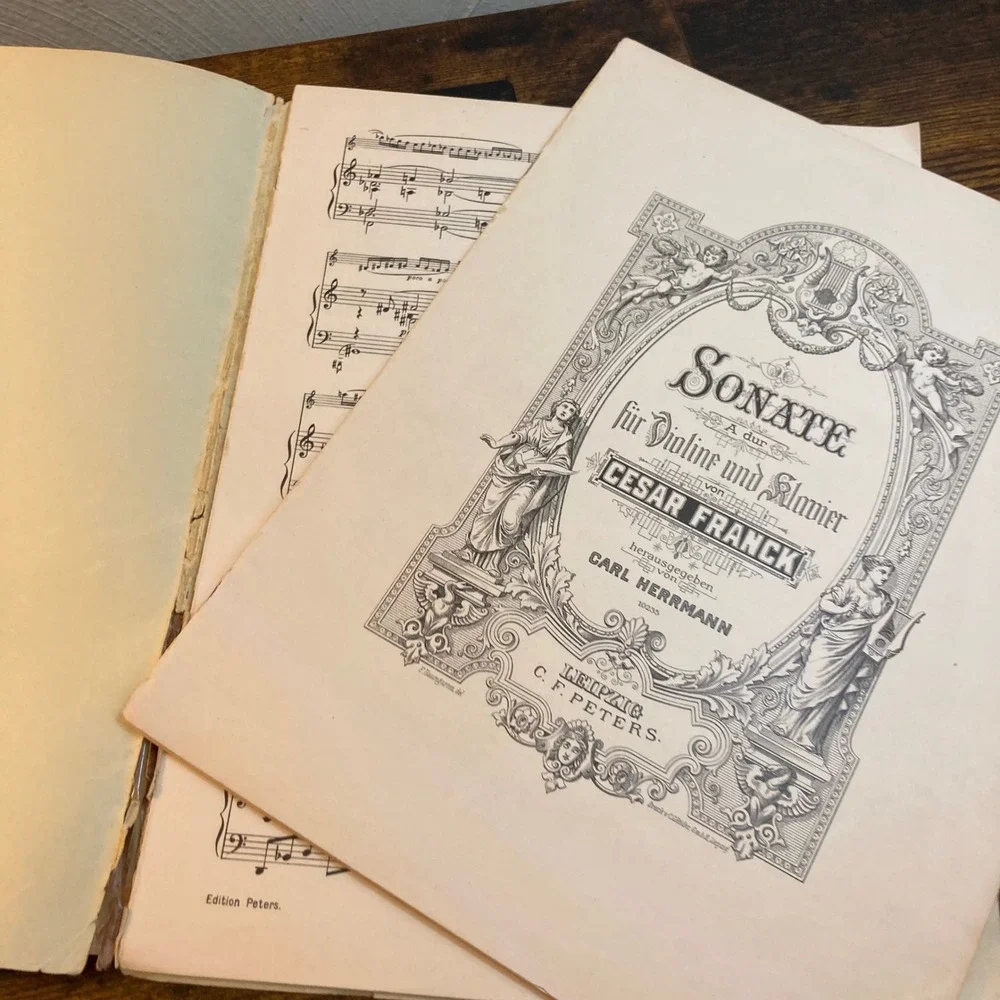 Cesar Franck Sonate A Major Violin Piano Sheet Music Edition Peters 3742 Vintage
